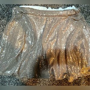 Gold sparkle skort new